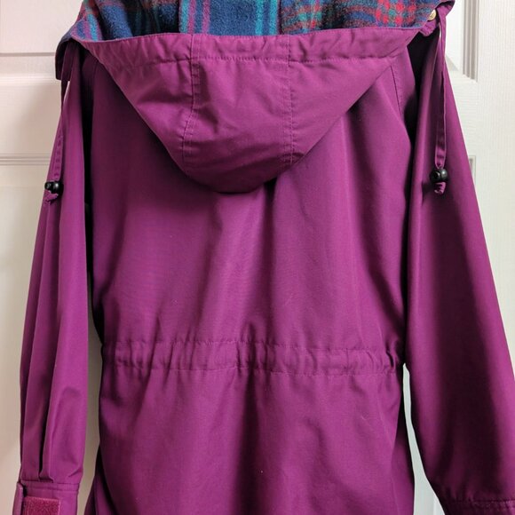 Vintage Eddie Bauer Wool Plaid Lined Canvas Jacket - Picture 2 of 6